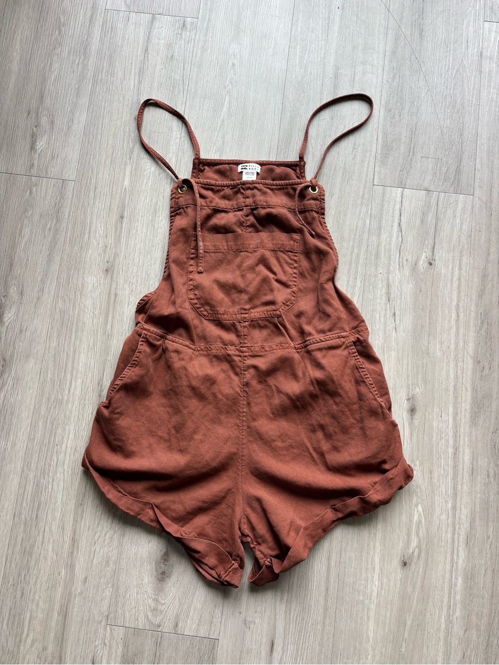 Billabong Rust Orange Short Overalls - Picture 1 of 4